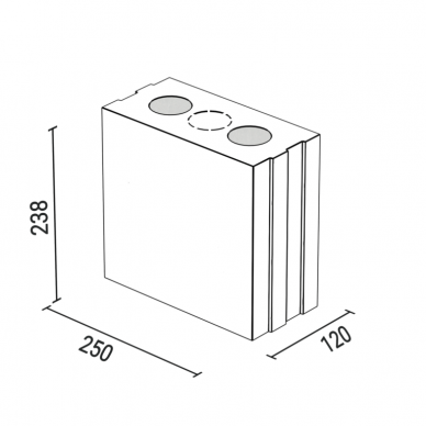 SILROC M12 silikatiniai blokeliai 120x238x250 mm 2