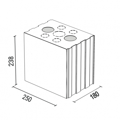 SILROC M18 silikatiniai blokeliai 180x238x250 mm 2